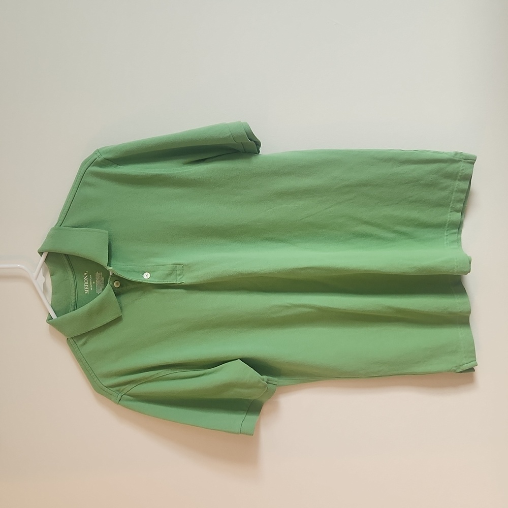 Merona Green Collared T-Shirt (Medium)